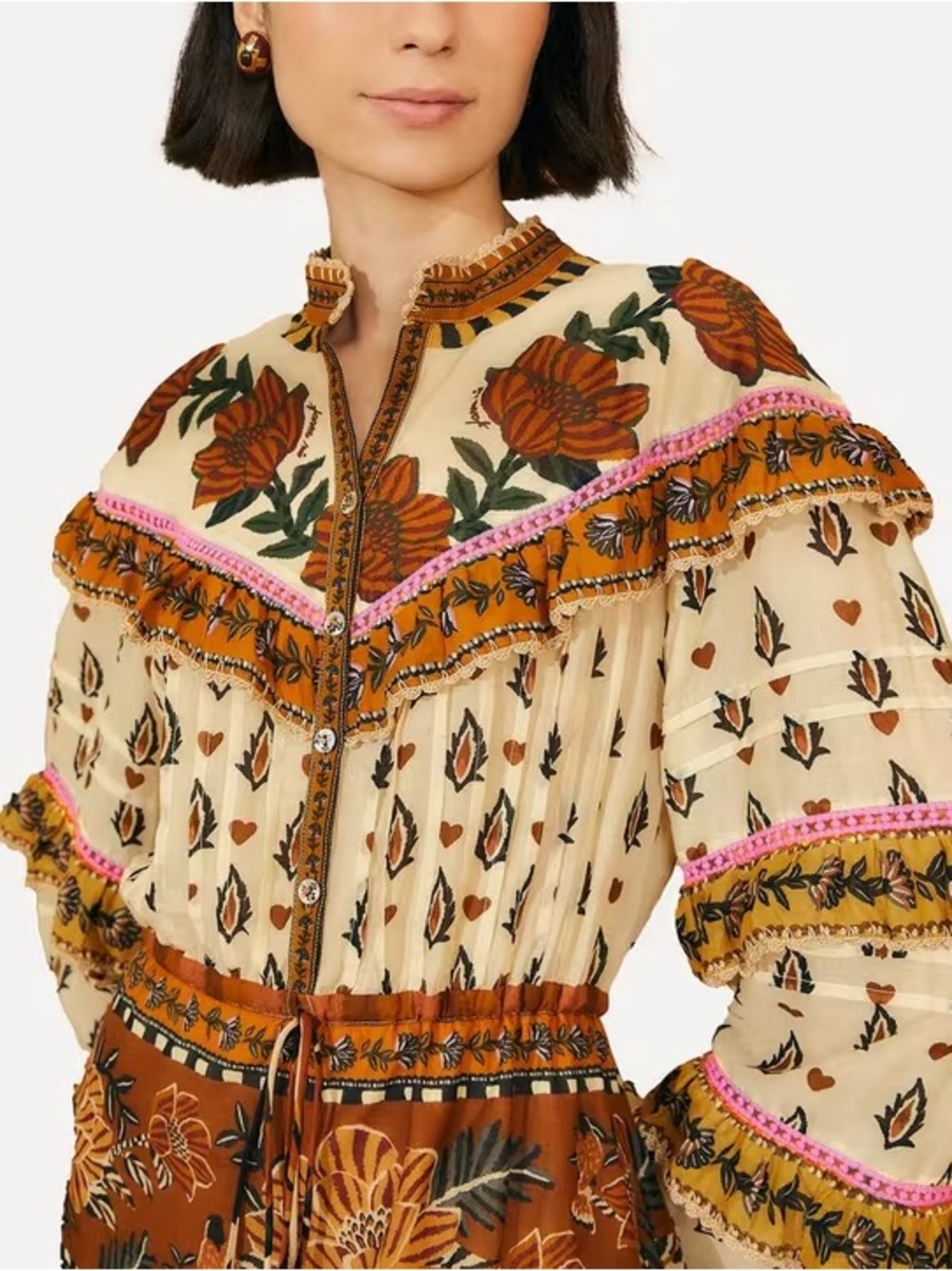 FARM Rio Ainika Floral Ruffle Mini Dress from Anthropologie - Picture 5 of 13